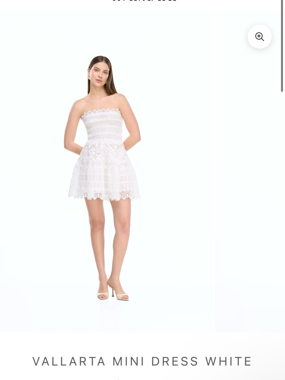 WAIMARI Vallarta Strapless Mini Dress in White